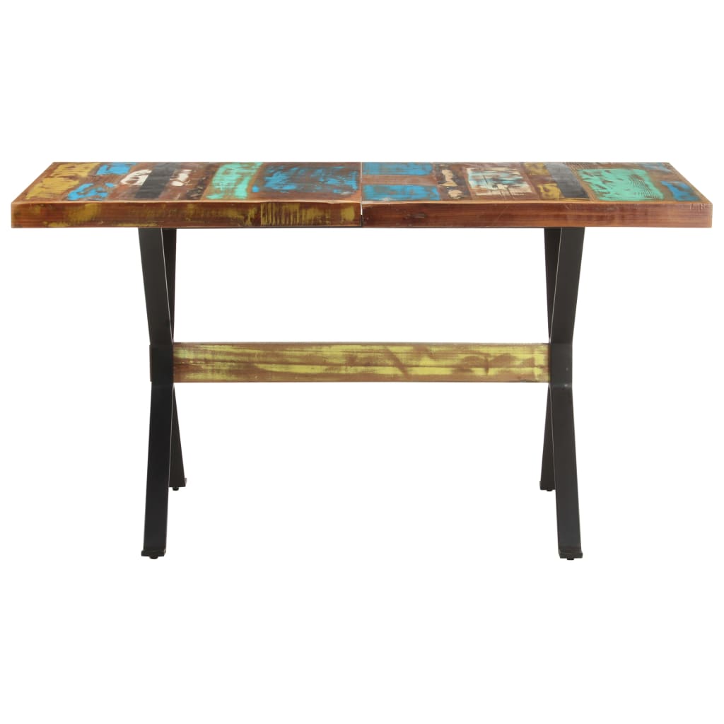 Dining Table 140x70x76 cm Solid Reclaimed Wood- Kitchen & Dining Room Tables - HomeShopIreland - Home Shop Ireland - Kitchen & Dining Room Tables - Dining Table 140x70x76 cm Solid Reclaimed Wood