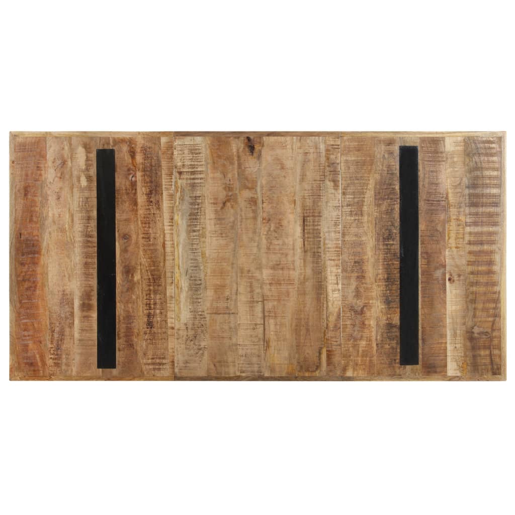 Dining Table 160x80x76 cm Rough Mango Wood- Kitchen & Dining Room Tables - HomeShopIreland - Home Shop Ireland - Kitchen & Dining Room Tables - Dining Table 160x80x76 cm Rough Mango Wood