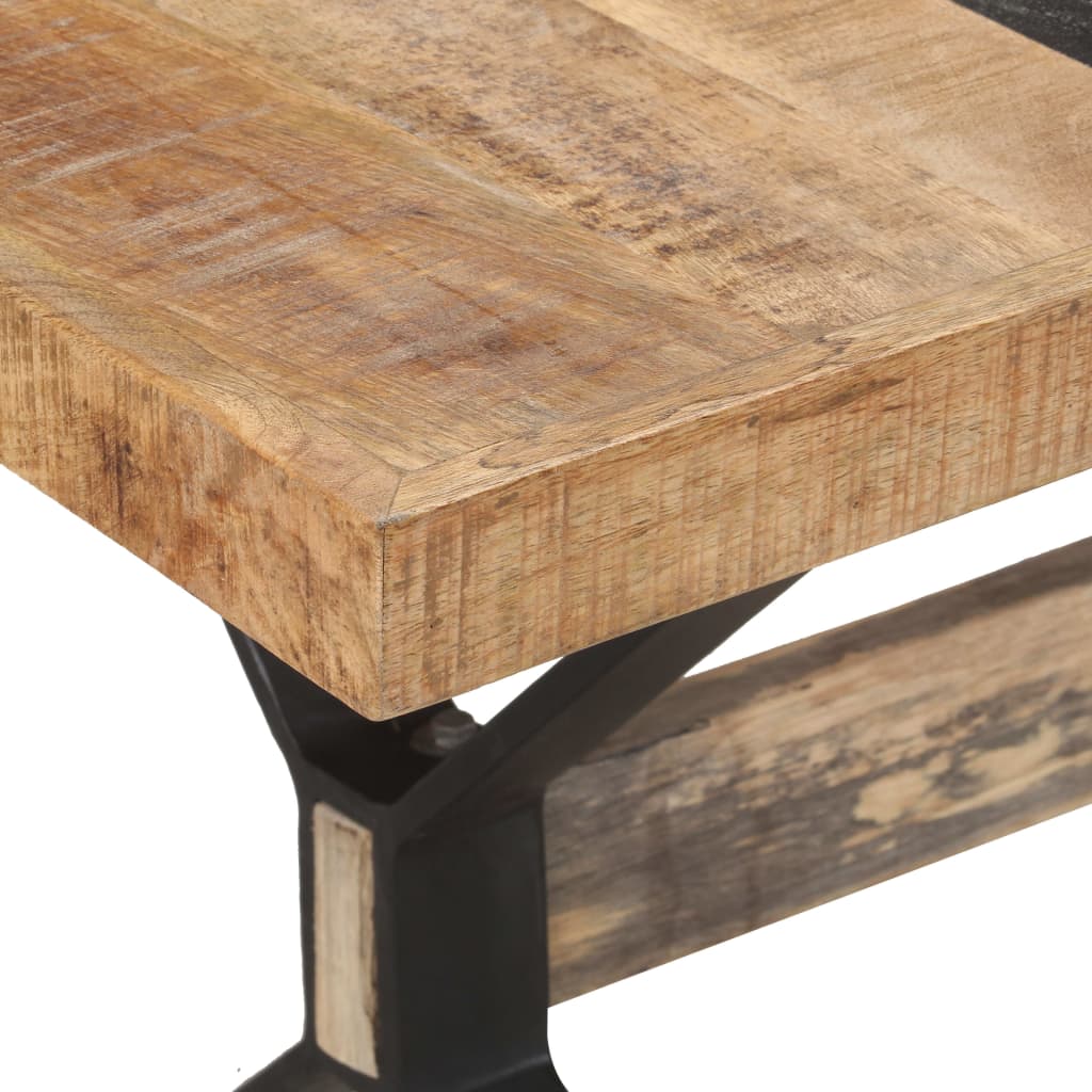 Dining Table 160x80x76 cm Rough Mango Wood- Kitchen & Dining Room Tables - HomeShopIreland - Home Shop Ireland - Kitchen & Dining Room Tables - Dining Table 160x80x76 cm Rough Mango Wood