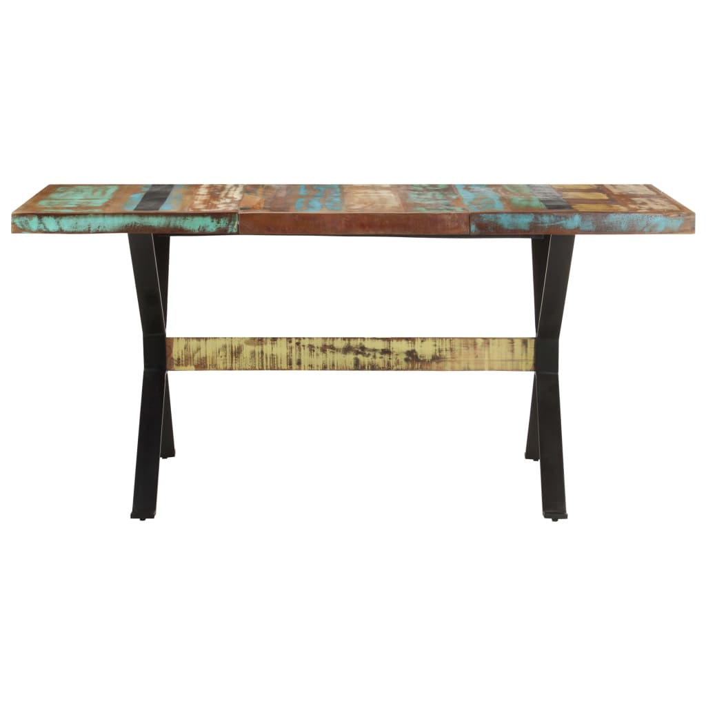 Dining Table 160x80x76 cm Solid Reclaimed Wood- Kitchen & Dining Room Tables - HomeShopIreland - Home Shop Ireland - Kitchen & Dining Room Tables - Dining Table 160x80x76 cm Solid Reclaimed Wood