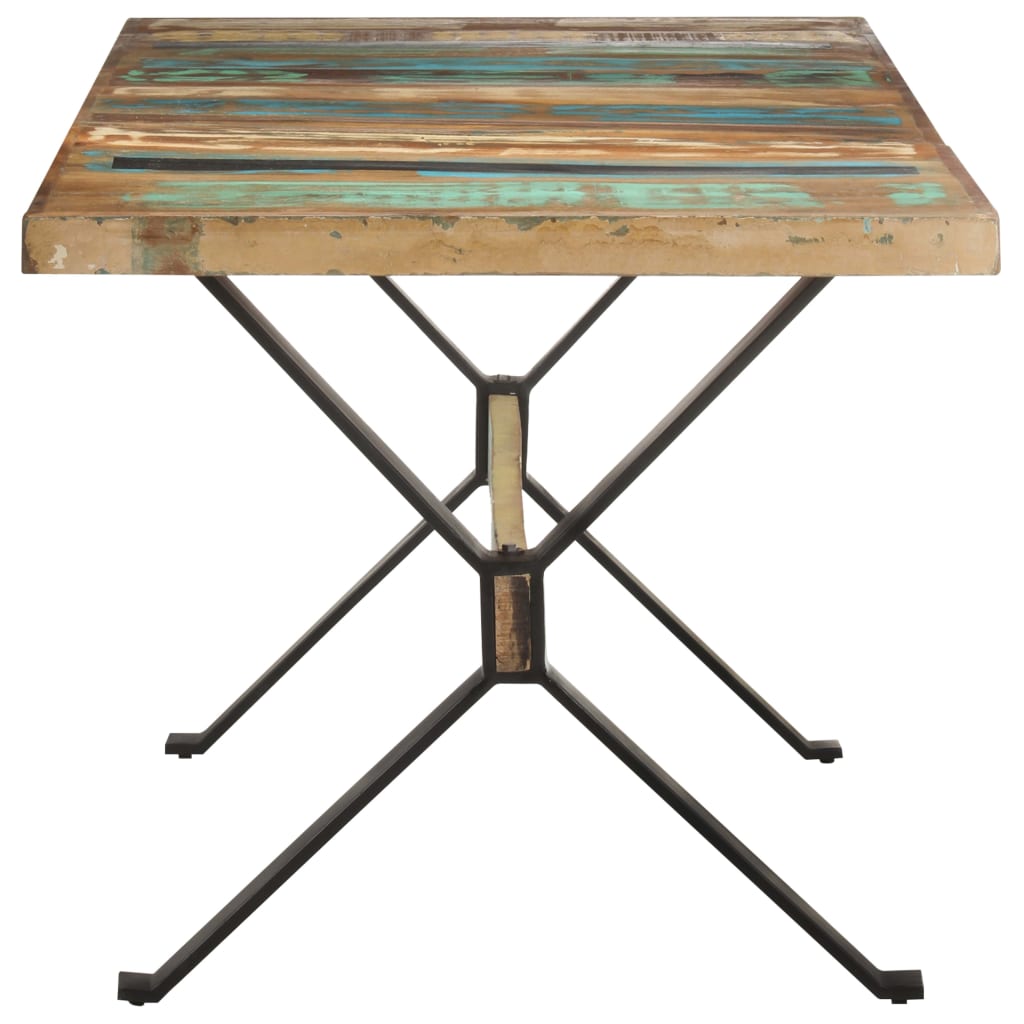 Dining Table 160x80x76 cm Solid Reclaimed Wood- Kitchen & Dining Room Tables - HomeShopIreland - Home Shop Ireland - Kitchen & Dining Room Tables - Dining Table 160x80x76 cm Solid Reclaimed Wood