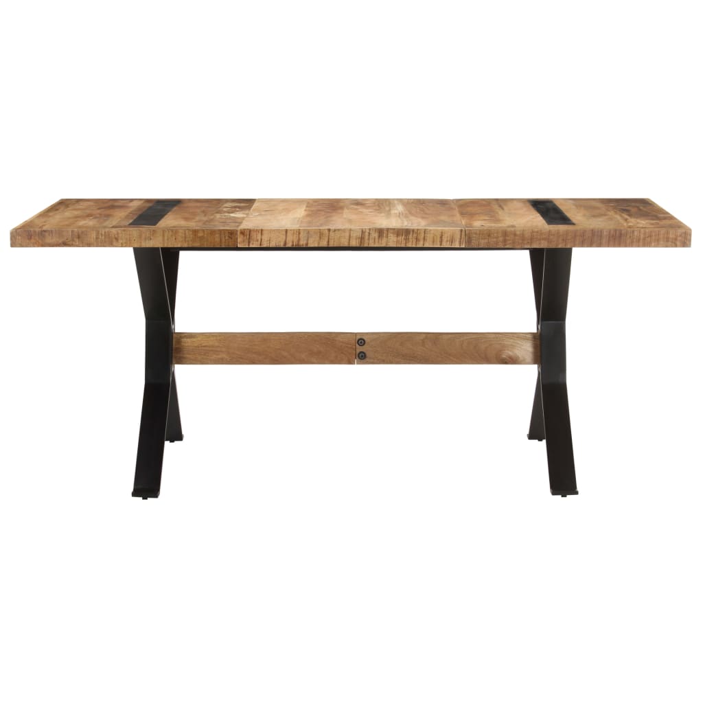 Dining Table 180x90x76 cm Rough Mango Wood- Kitchen & Dining Room Tables - HomeShopIreland - Home Shop Ireland - Kitchen & Dining Room Tables - Dining Table 180x90x76 cm Rough Mango Wood