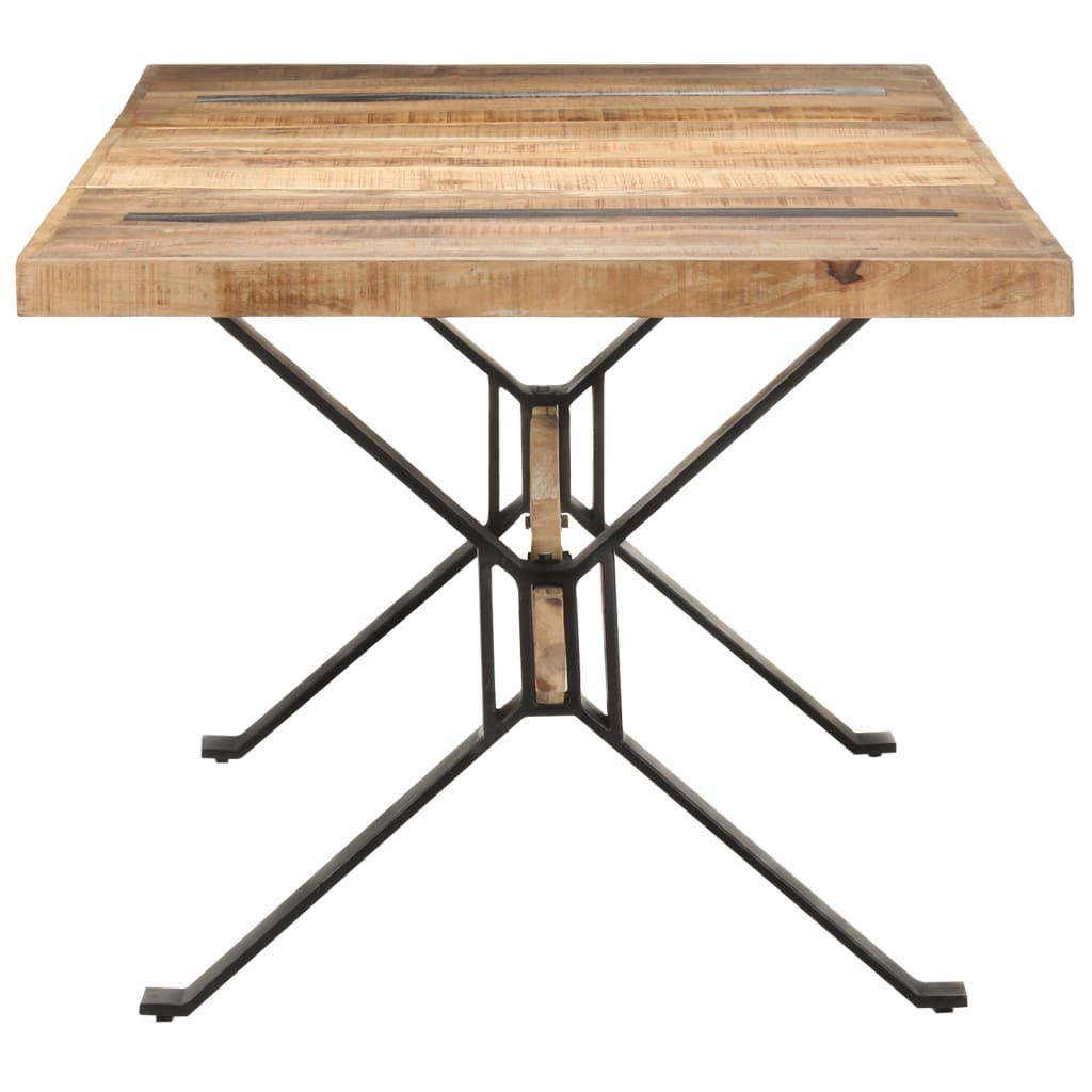 Dining Table 180x90x76 cm Rough Mango Wood- Kitchen & Dining Room Tables - HomeShopIreland - Home Shop Ireland - Kitchen & Dining Room Tables - Dining Table 180x90x76 cm Rough Mango Wood