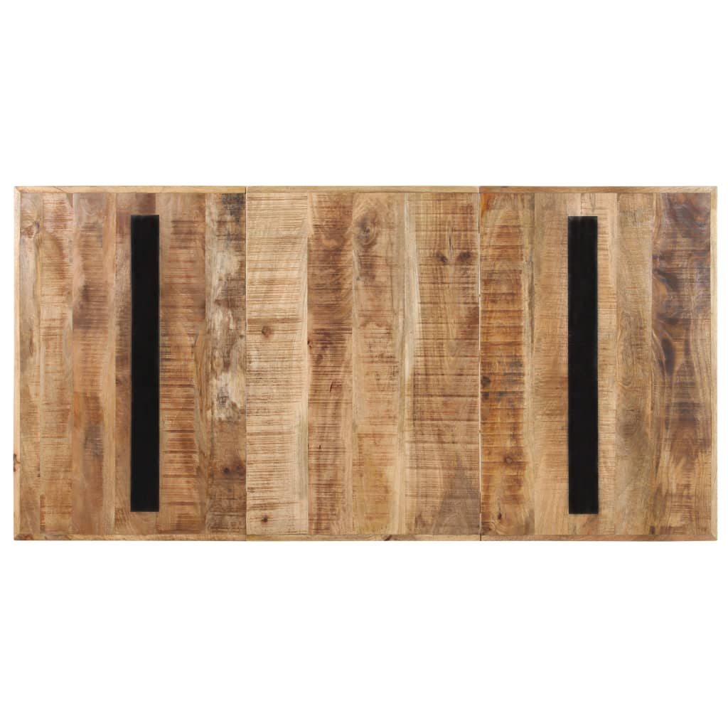 Dining Table 180x90x76 cm Rough Mango Wood- Kitchen & Dining Room Tables - HomeShopIreland - Home Shop Ireland - Kitchen & Dining Room Tables - Dining Table 180x90x76 cm Rough Mango Wood
