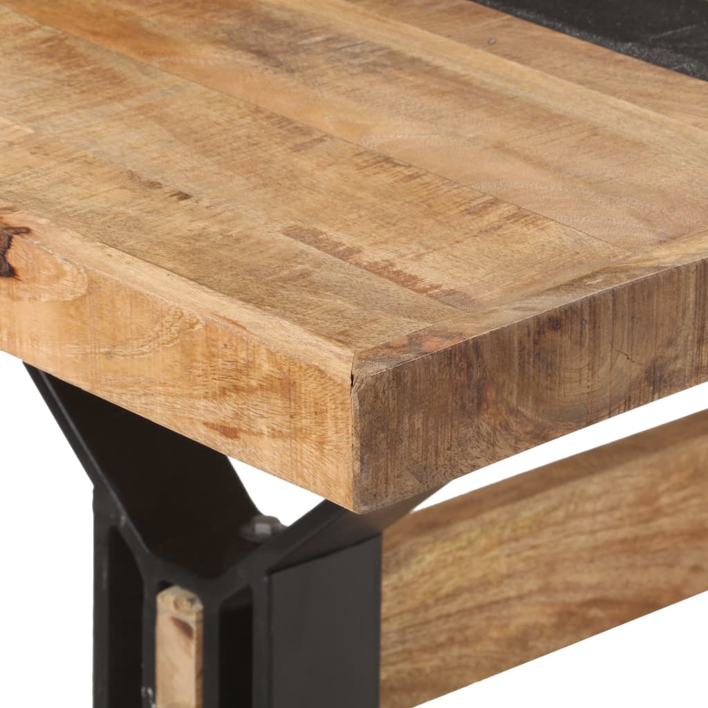 Dining Table 180x90x76 cm Rough Mango Wood- Kitchen & Dining Room Tables - HomeShopIreland - Home Shop Ireland - Kitchen & Dining Room Tables - Dining Table 180x90x76 cm Rough Mango Wood