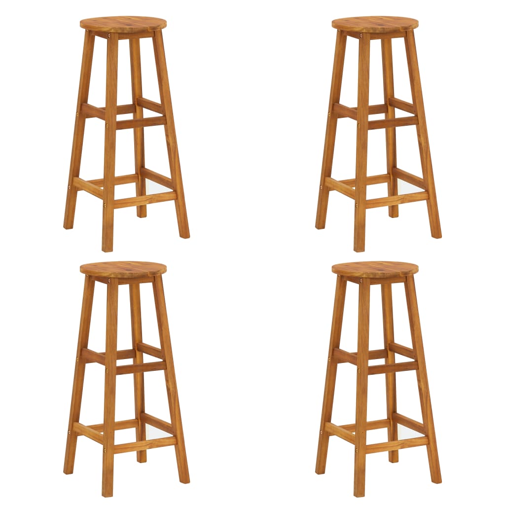 Bar Stools 4 pcs Solid Acacia Wood- Table & Bar Stools - HomeShopIreland - Home Shop Ireland - Table & Bar Stools - Bar Stools 4 pcs Solid Acacia Wood