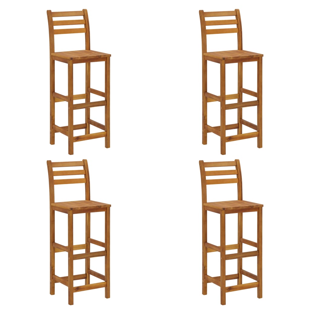 Bar Stools 4 pcs Solid Acacia Wood- Table & Bar Stools - HomeShopIreland - Home Shop Ireland - Table & Bar Stools - Bar Stools 4 pcs Solid Acacia Wood
