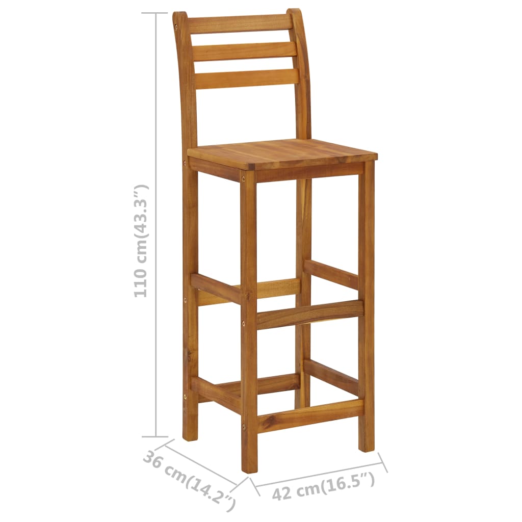 Bar Stools 4 pcs Solid Acacia Wood- Table & Bar Stools - HomeShopIreland - Home Shop Ireland - Table & Bar Stools - Bar Stools 4 pcs Solid Acacia Wood