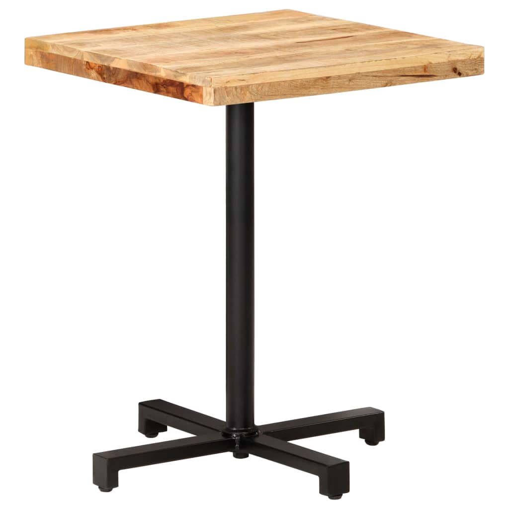 Bistro Table Square 60x60x75 cm Rough Mango Wood- Kitchen & Dining Room Tables - HomeShopIreland - Home Shop Ireland - Kitchen & Dining Room Tables - Bistro Table Square 60x60x75 cm Rough Mango Wood