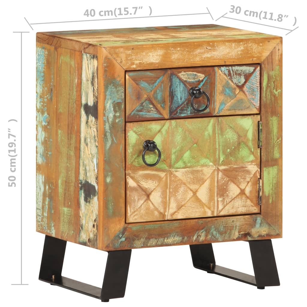 Bedside Cabinet 40x30x50 cm Solid Reclaimed Wood- Bedside Tables - HomeShopIreland - Home Shop Ireland - Bedside Tables - Bedside Cabinet 40x30x50 cm Solid Reclaimed Wood