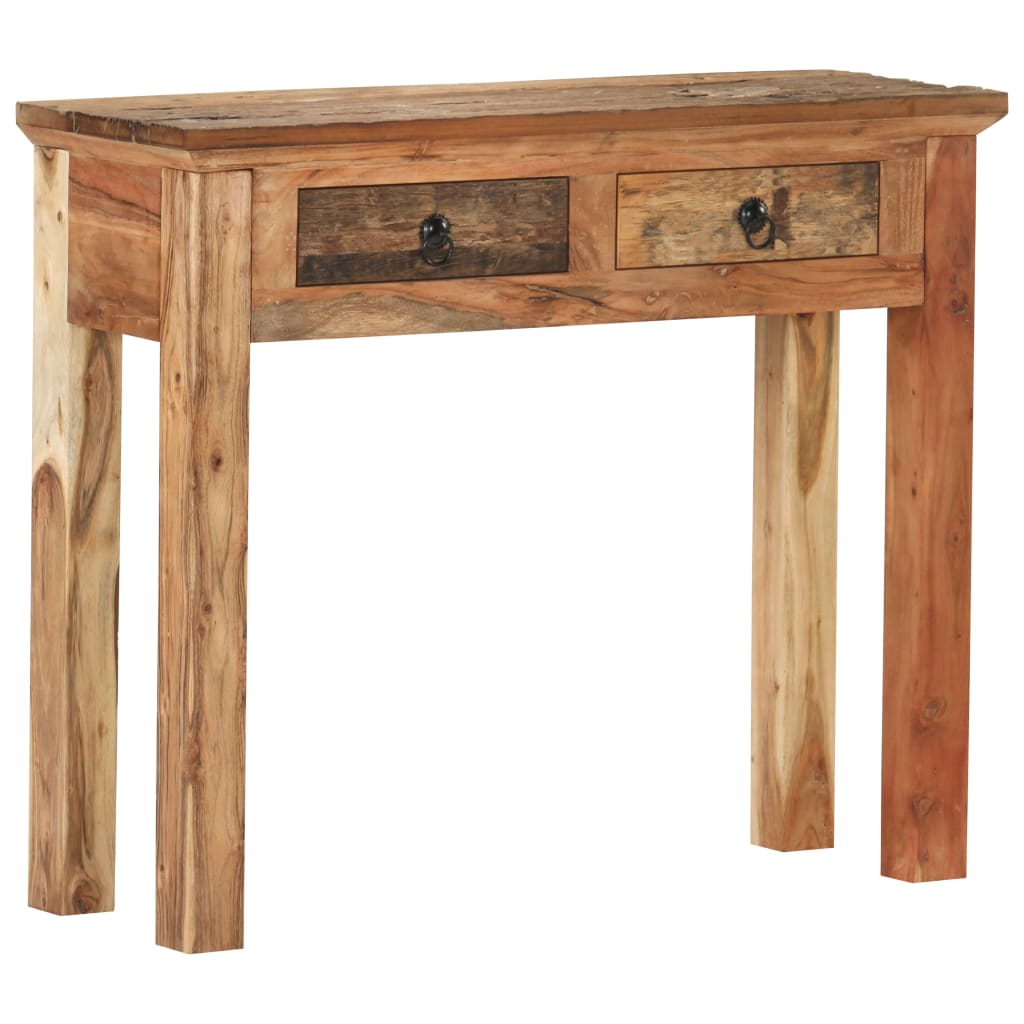 Console Table 90.5x30x75cm Solid Acacia Wood and Reclaimed Wood- End Tables - HomeShopIreland - Home Shop Ireland - End Tables - Console Table 90.5x30x75cm Solid Acacia Wood and Reclaimed Wood