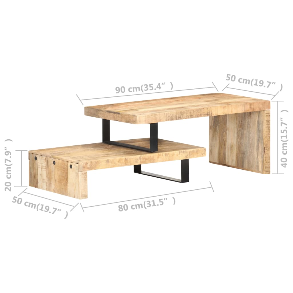 2 Piece Coffee Table Set Solid Mango Wood- Coffee Tables - HomeShopIreland - Home Shop Ireland - Coffee Tables - 2 Piece Coffee Table Set Solid Mango Wood