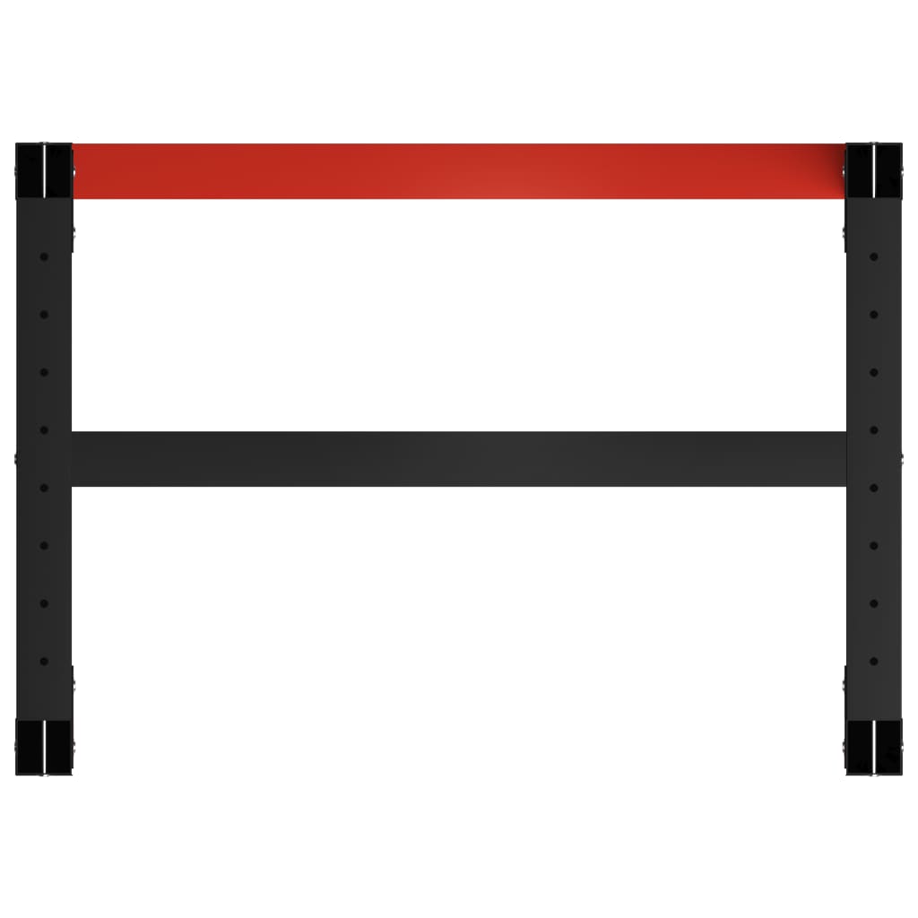 Work Bench Frame Metal 80x57x79 cm Black and Red- Table Legs - HomeShopIreland - Home Shop Ireland - Table Legs - Work Bench Frame Metal 80x57x79 cm Black and Red