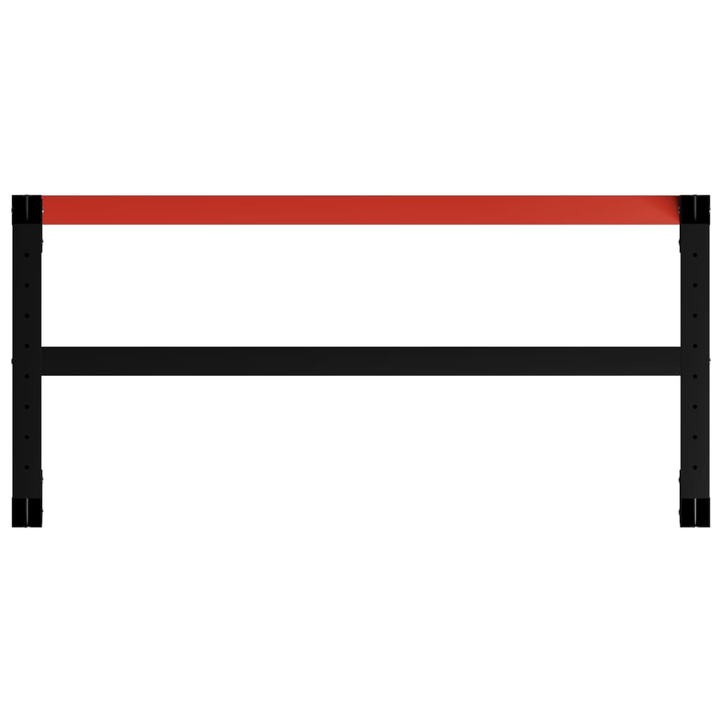 Work Bench Frame Metal 120x57x79 cm Black and Red- Table Legs - HomeShopIreland - Home Shop Ireland - Table Legs - Work Bench Frame Metal 120x57x79 cm Black and Red