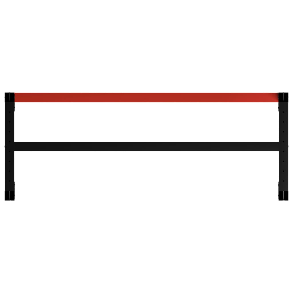 Work Bench Frame Metal 150x57x79 cm Black and Red- Table Legs - HomeShopIreland - Home Shop Ireland - Table Legs - Work Bench Frame Metal 150x57x79 cm Black and Red