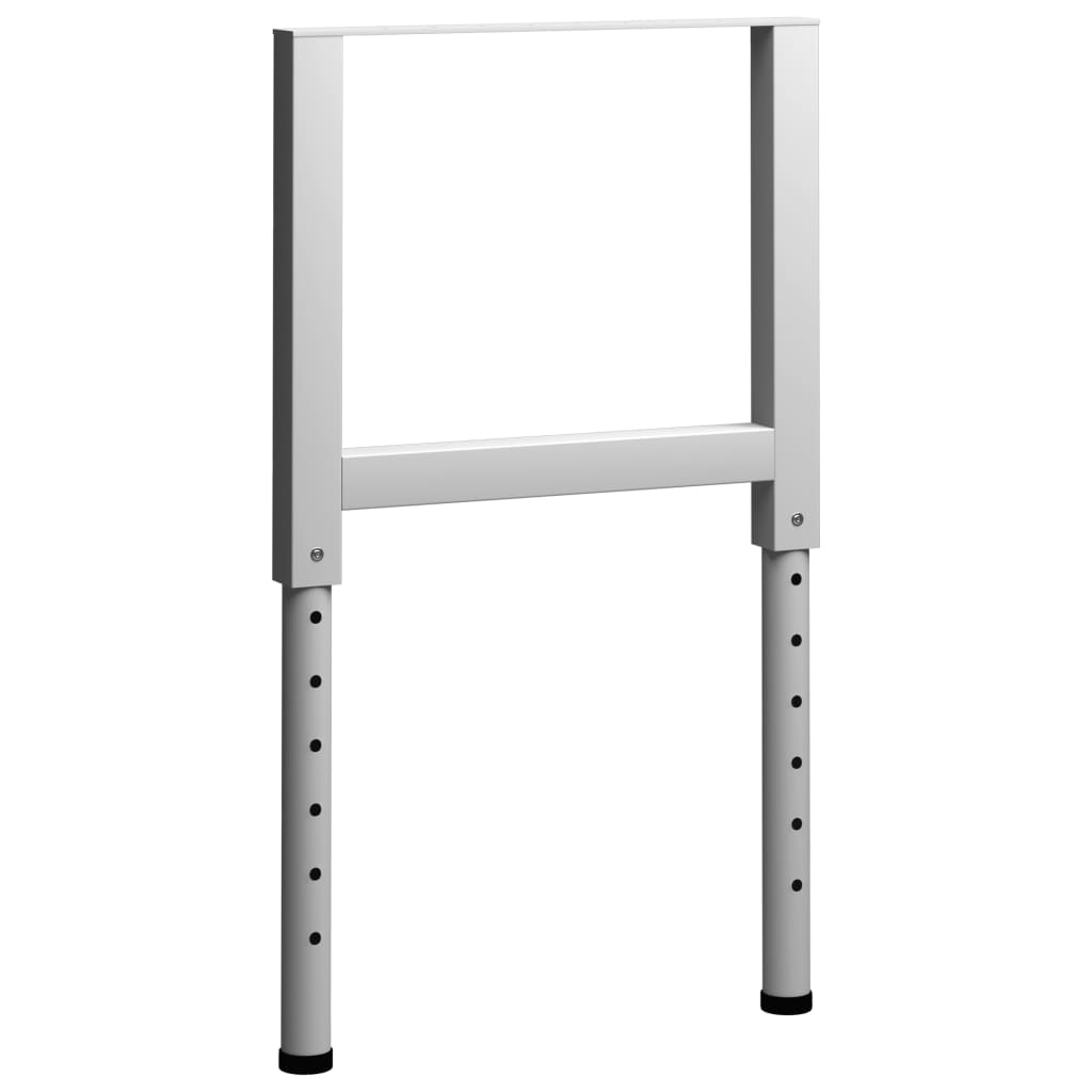 Adjustable Work Bench Frames 2 pcs Metal 55x(69-95.5) cm Grey- Table Legs - HomeShopIreland - Home Shop Ireland - Table Legs - Adjustable Work Bench Frames 2 pcs Metal 55x(69-95.5) cm Grey
