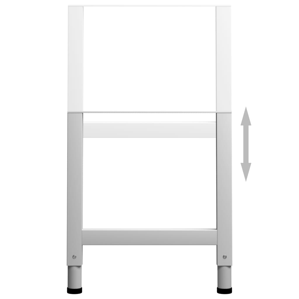 Adjustable Work Bench Frames 2 pcs Metal 55x(69-95.5) cm Grey- Table Legs - HomeShopIreland - Home Shop Ireland - Table Legs - Adjustable Work Bench Frames 2 pcs Metal 55x(69-95.5) cm Grey
