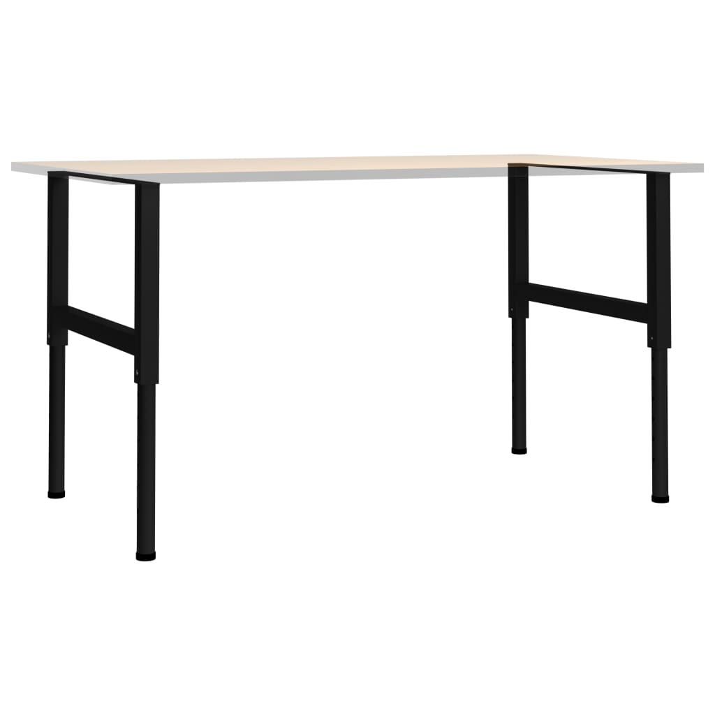 Adjustable Work Bench Frames 2 pcs Metal 85x(69-95.5) cm Black- Table Legs - HomeShopIreland - Home Shop Ireland - Table Legs - Adjustable Work Bench Frames 2 pcs Metal 85x(69-95.5) cm Black