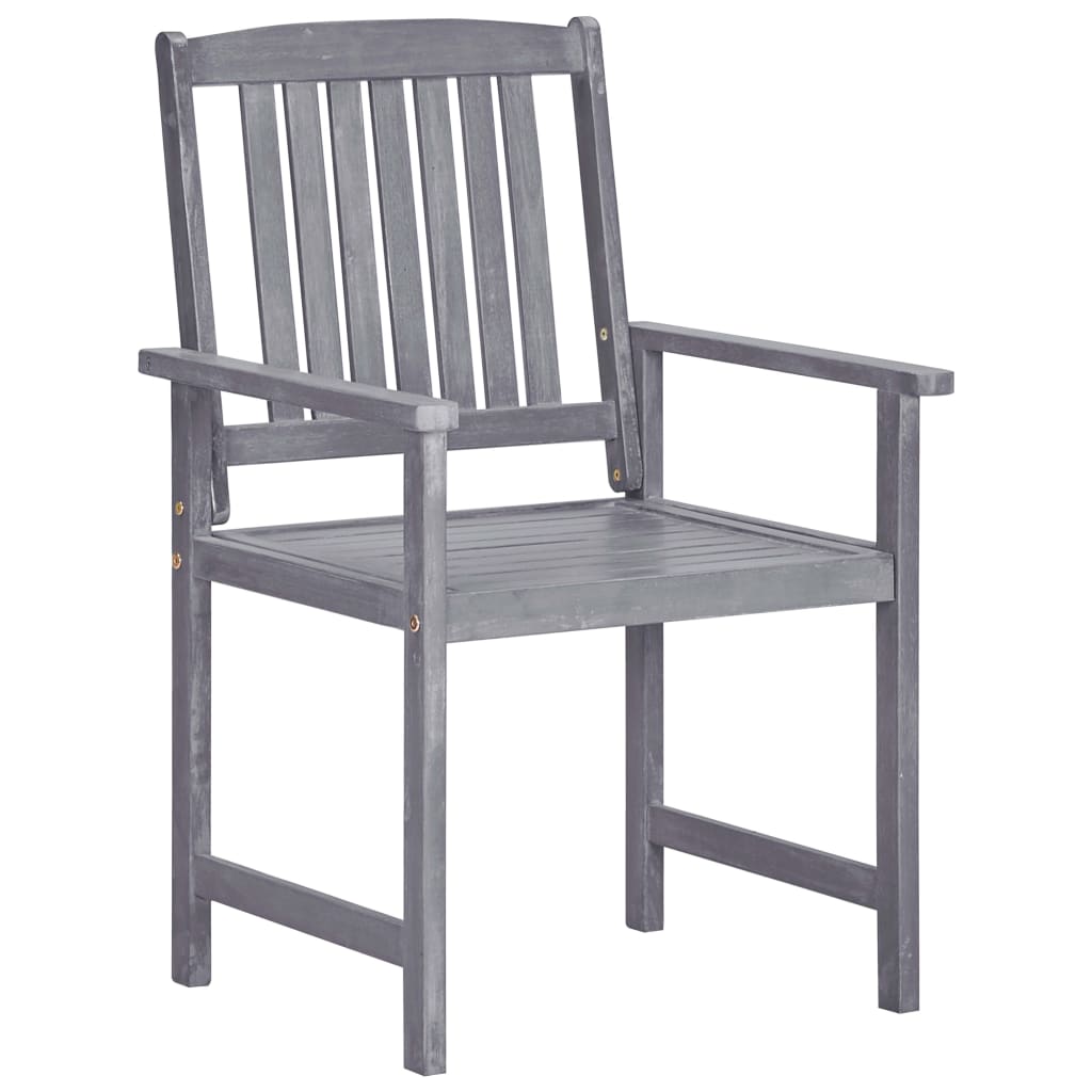 Director's Chairs 4 pcs Solid Acacia Wood Grey- Outdoor Chairs - HomeShopIreland - Home Shop Ireland - Outdoor Chairs - Director's Chairs 4 pcs Solid Acacia Wood Grey