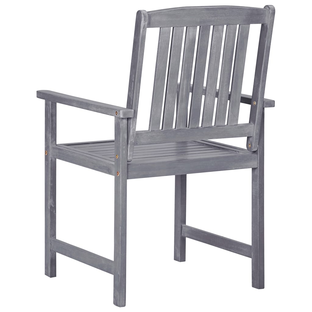 Director's Chairs 4 pcs Solid Acacia Wood Grey- Outdoor Chairs - HomeShopIreland - Home Shop Ireland - Outdoor Chairs - Director's Chairs 4 pcs Solid Acacia Wood Grey