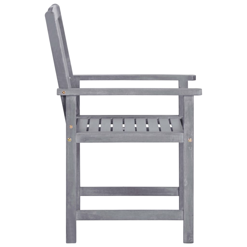 Director's Chairs 4 pcs Solid Acacia Wood Grey- Outdoor Chairs - HomeShopIreland - Home Shop Ireland - Outdoor Chairs - Director's Chairs 4 pcs Solid Acacia Wood Grey