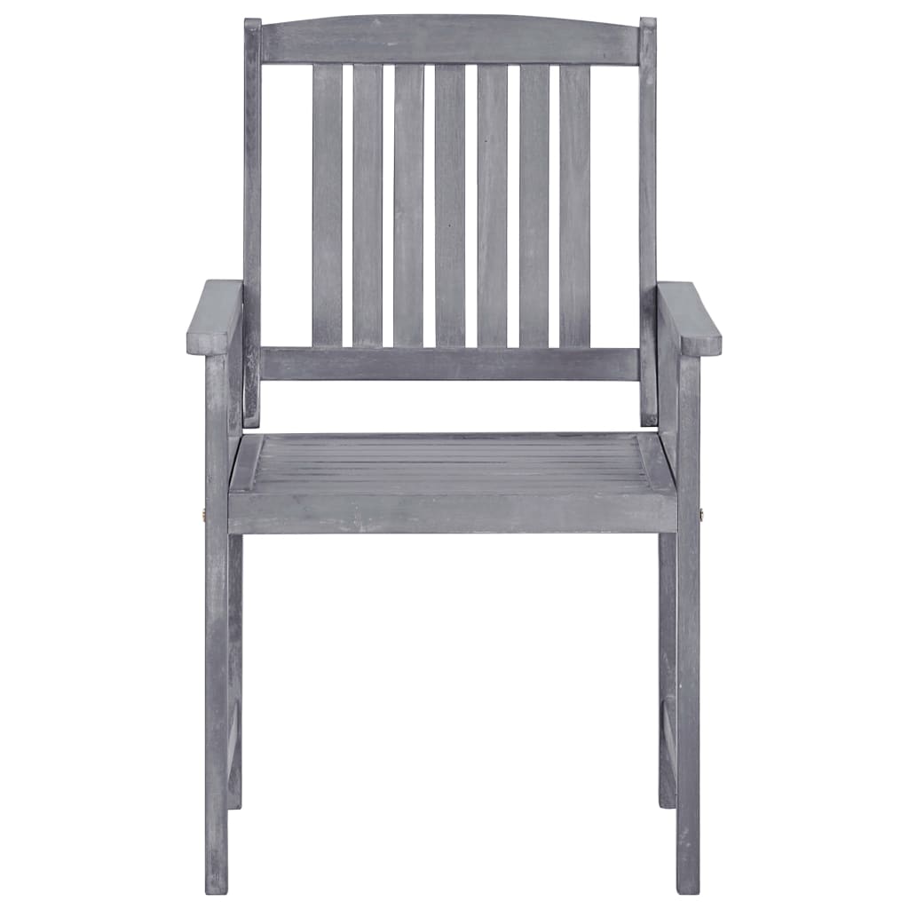 Director's Chairs 4 pcs Solid Acacia Wood Grey- Outdoor Chairs - HomeShopIreland - Home Shop Ireland - Outdoor Chairs - Director's Chairs 4 pcs Solid Acacia Wood Grey
