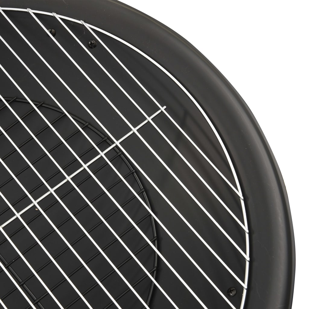 2-in-1 Fire Pit and BBQ with Poker 56x56x49 cm Steel- Fireplaces - HomeShopIreland - Home Shop Ireland - Fireplaces - 2-in-1 Fire Pit and BBQ with Poker 56x56x49 cm Steel
