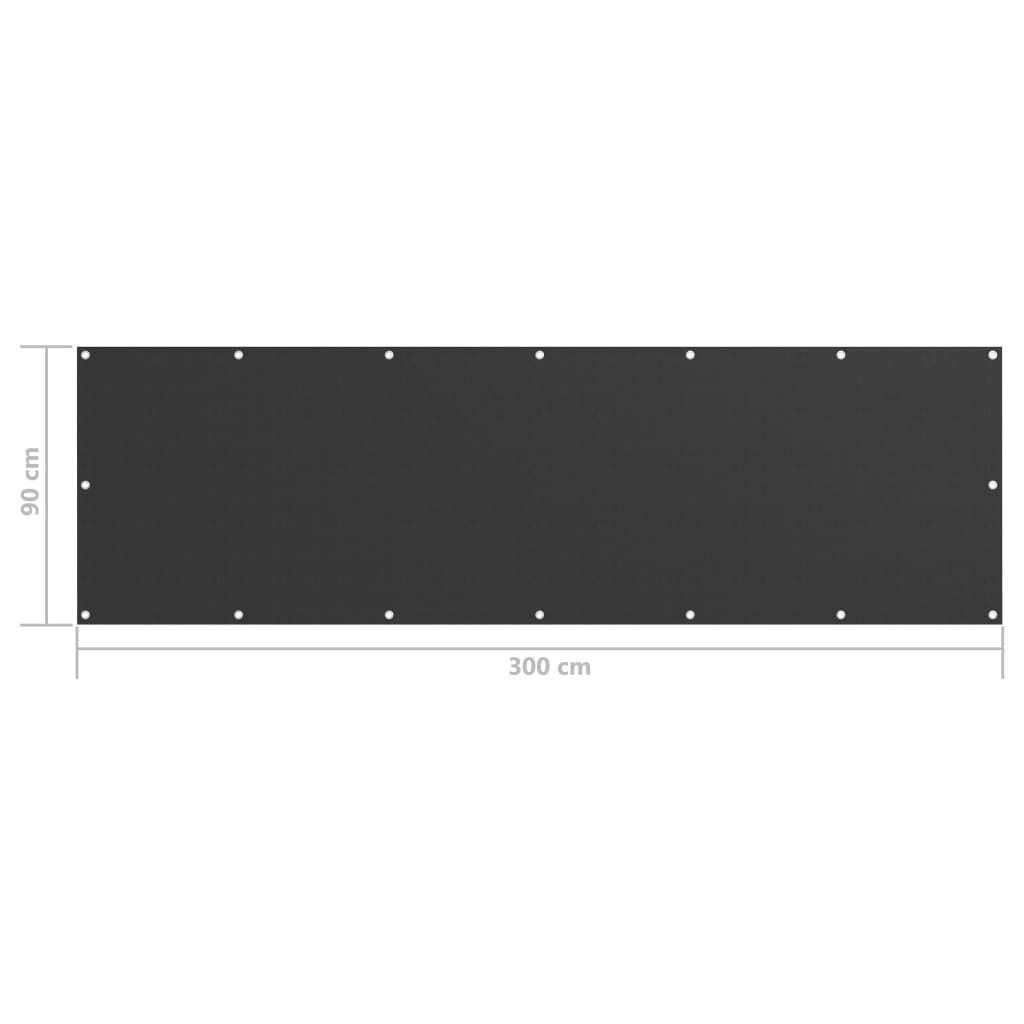 Balcony Screen Anthracite 90x300 cm Oxford Fabric- Outdoor Umbrellas & Sunshades - HomeShopIreland - Home Shop Ireland - Outdoor Umbrellas & Sunshades - Balcony Screen Anthracite 90x300 cm Oxford Fabric