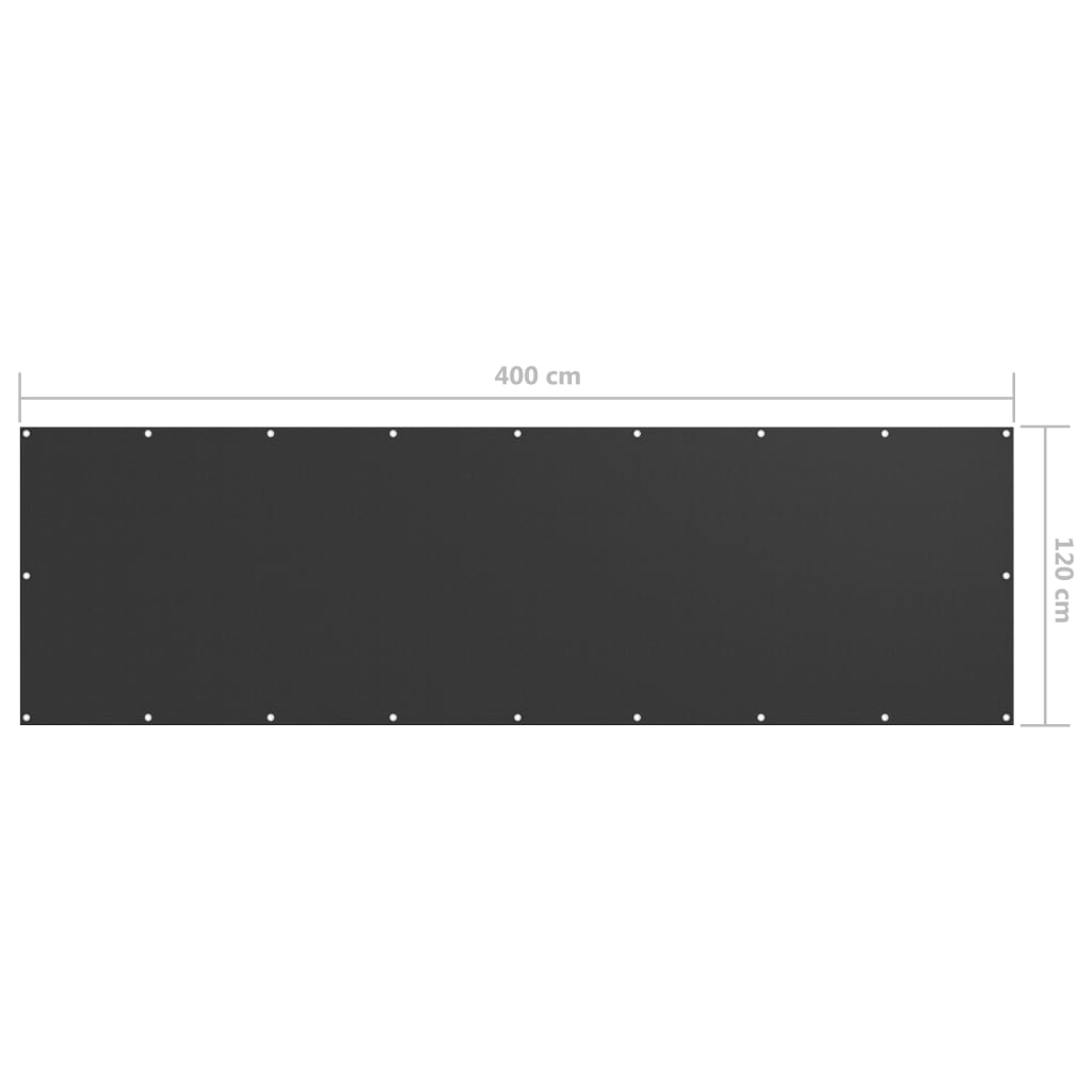 Balcony Screen Anthracite 120x400 cm Oxford Fabric- Outdoor Umbrellas & Sunshades - HomeShopIreland - Home Shop Ireland - Outdoor Umbrellas & Sunshades - Balcony Screen Anthracite 120x400 cm Oxford Fabric