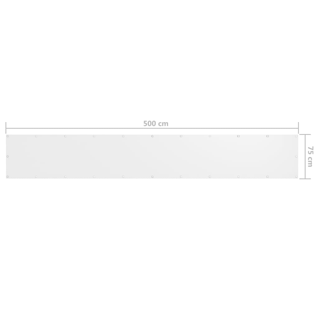 Balcony Screen White 75x500 cm Oxford Fabric- Outdoor Umbrellas & Sunshades - HomeShopIreland - Home Shop Ireland - Outdoor Umbrellas & Sunshades - Balcony Screen White 75x500 cm Oxford Fabric