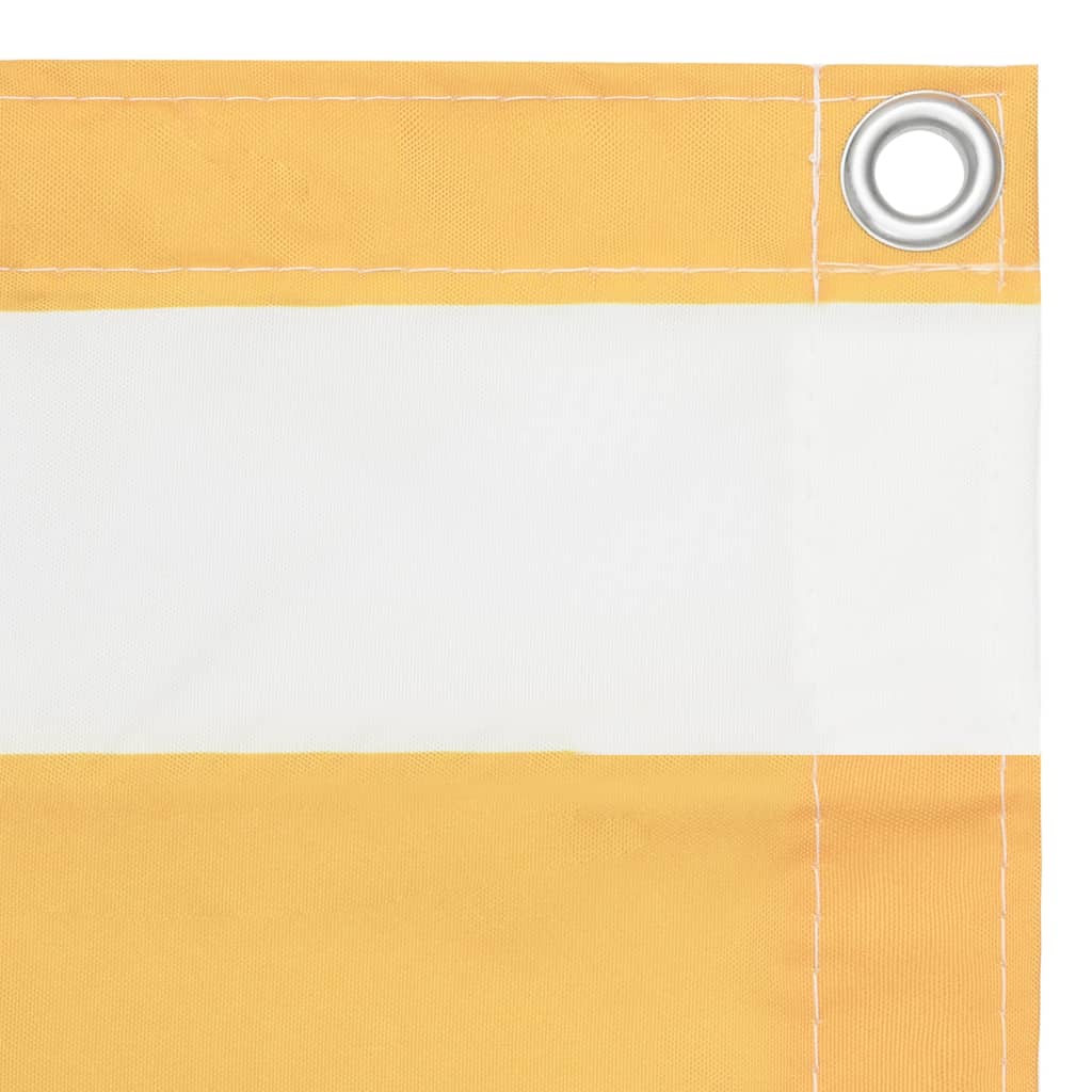 Balcony Screen White and Yellow 90x300 cm Oxford Fabric- Outdoor Umbrellas & Sunshades - HomeShopIreland - Home Shop Ireland - Outdoor Umbrellas & Sunshades - Balcony Screen White and Yellow 90x300 cm Oxford Fabric