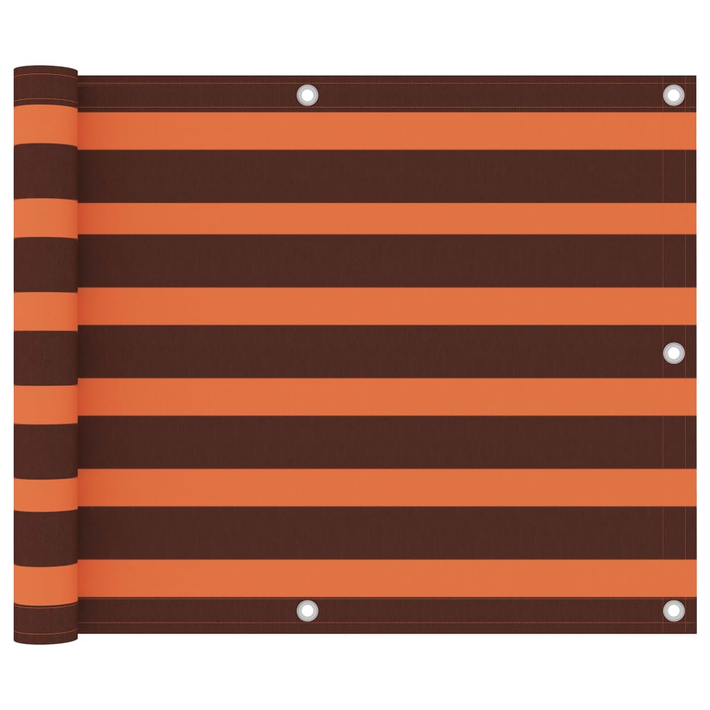 Balcony Screen Orange and Brown 75x500 cm Oxford Fabric- Outdoor Umbrellas & Sunshades - HomeShopIreland - Home Shop Ireland - Outdoor Umbrellas & Sunshades - Balcony Screen Orange and Brown 75x500 cm Oxford Fabric