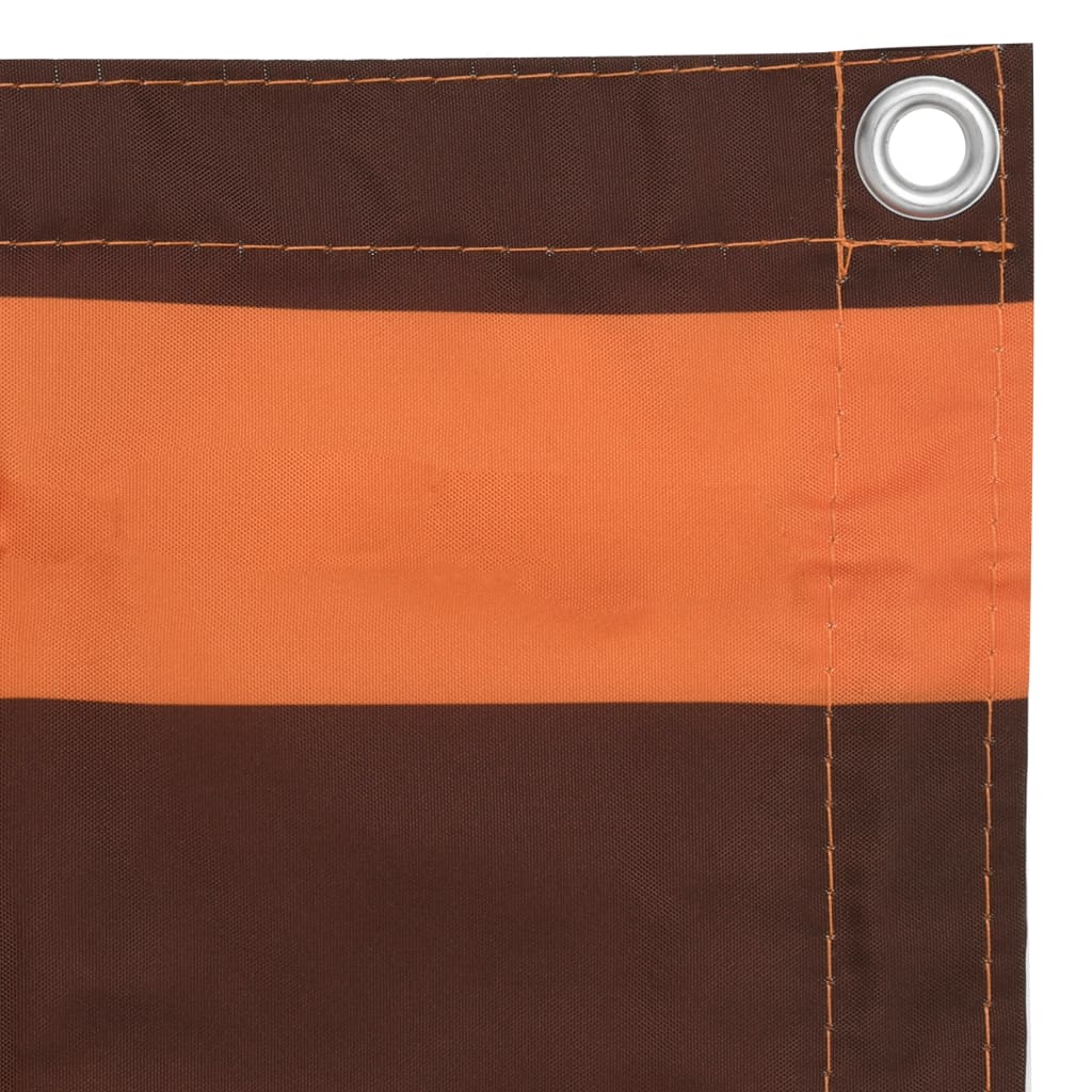 Balcony Screen Orange and Brown 75x500 cm Oxford Fabric- Outdoor Umbrellas & Sunshades - HomeShopIreland - Home Shop Ireland - Outdoor Umbrellas & Sunshades - Balcony Screen Orange and Brown 75x500 cm Oxford Fabric