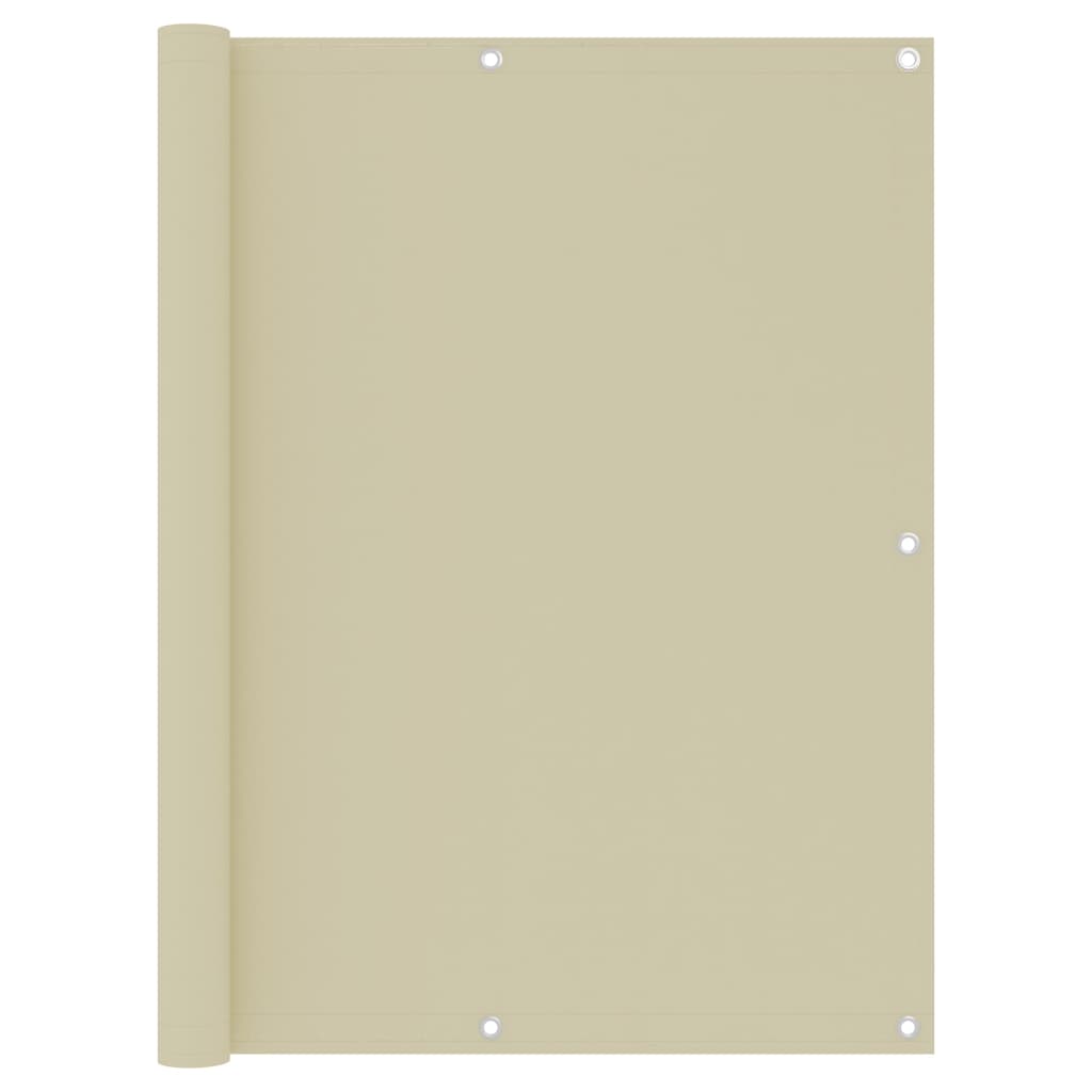 Balcony Screen Cream 120x600 cm Oxford Fabric- Outdoor Umbrellas & Sunshades - HomeShopIreland - Home Shop Ireland - Outdoor Umbrellas & Sunshades - Balcony Screen Cream 120x600 cm Oxford Fabric