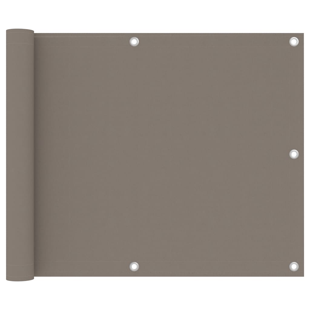 Balcony Screen Taupe 75x400 cm Oxford Fabric- Outdoor Umbrellas & Sunshades - HomeShopIreland - Home Shop Ireland - Outdoor Umbrellas & Sunshades - Balcony Screen Taupe 75x400 cm Oxford Fabric