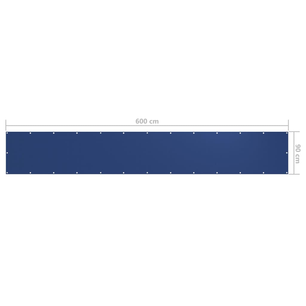 Balcony Screen Blue 90x600 cm Oxford Fabric- Outdoor Umbrellas & Sunshades - HomeShopIreland - Home Shop Ireland - Outdoor Umbrellas & Sunshades - Balcony Screen Blue 90x600 cm Oxford Fabric