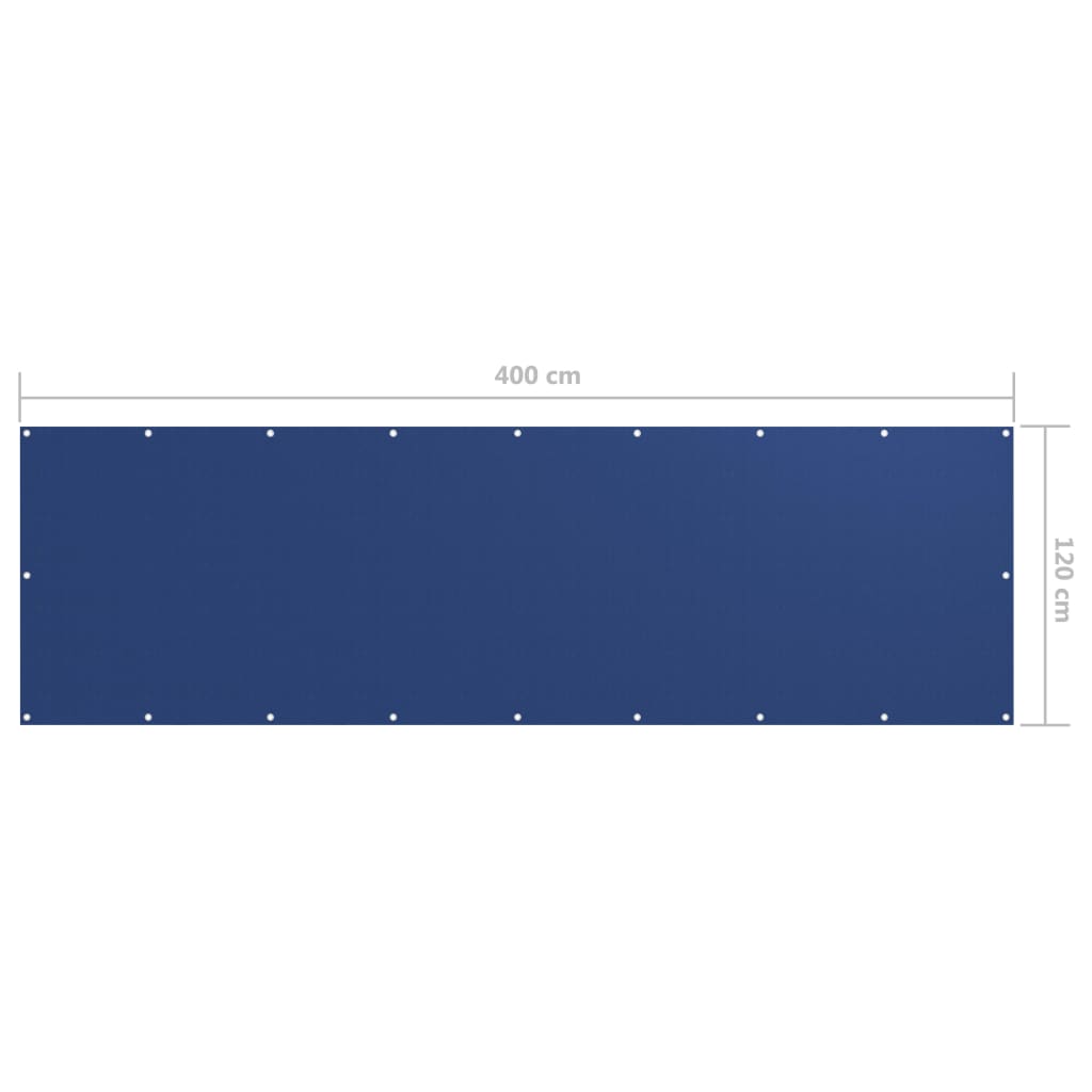 Balcony Screen Blue 120x400 cm Oxford Fabric- Outdoor Umbrellas & Sunshades - HomeShopIreland - Home Shop Ireland - Outdoor Umbrellas & Sunshades - Balcony Screen Blue 120x400 cm Oxford Fabric
