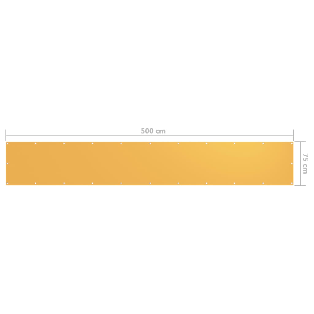 Balcony Screen Yellow 75x500 cm Oxford Fabric- Outdoor Umbrellas & Sunshades - HomeShopIreland - Home Shop Ireland - Outdoor Umbrellas & Sunshades - Balcony Screen Yellow 75x500 cm Oxford Fabric
