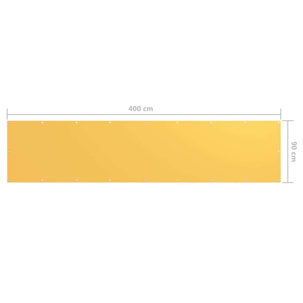 Balcony Screen Yellow 90x400 cm Oxford Fabric- Outdoor Umbrellas & Sunshades - HomeShopIreland - Home Shop Ireland - Outdoor Umbrellas & Sunshades - Balcony Screen Yellow 90x400 cm Oxford Fabric