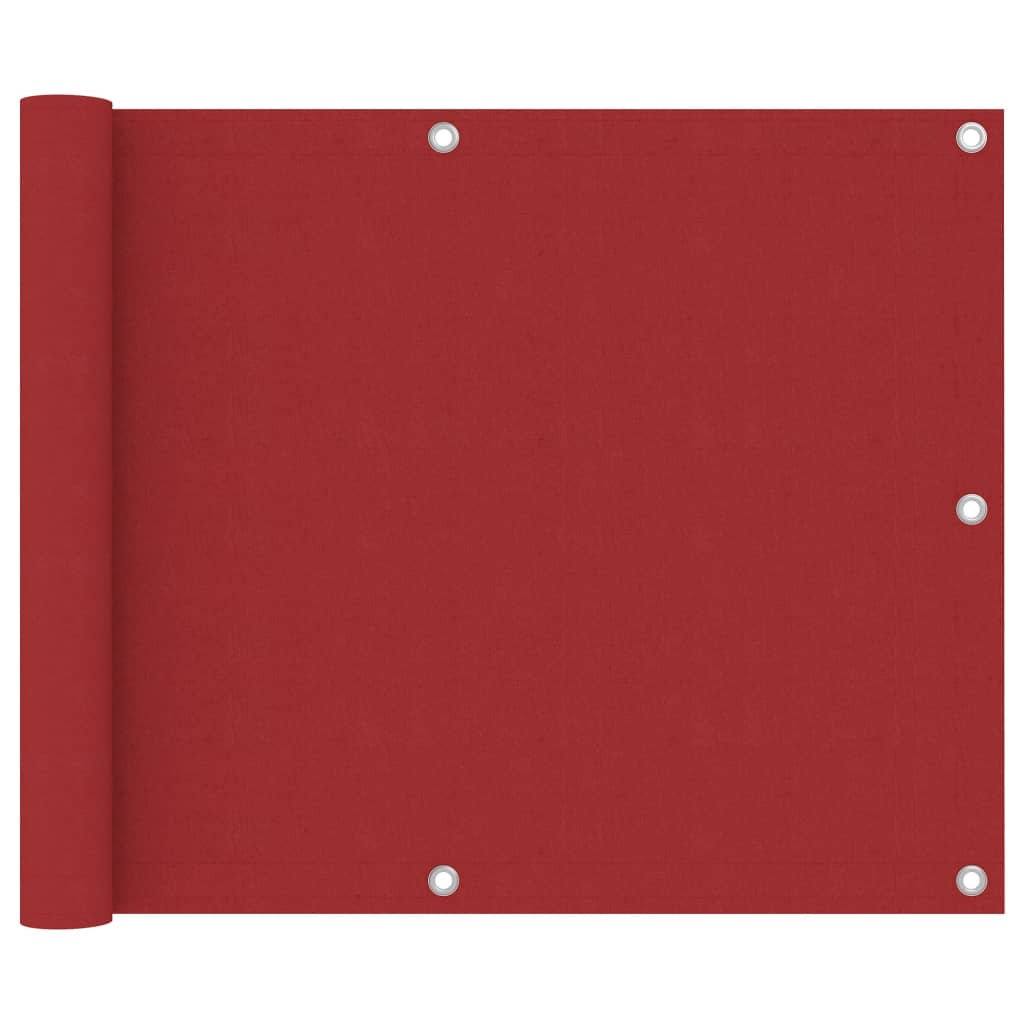 Balcony Screen Red 75x600 cm Oxford Fabric- Outdoor Umbrellas & Sunshades - HomeShopIreland - Home Shop Ireland - Outdoor Umbrellas & Sunshades - Balcony Screen Red 75x600 cm Oxford Fabric