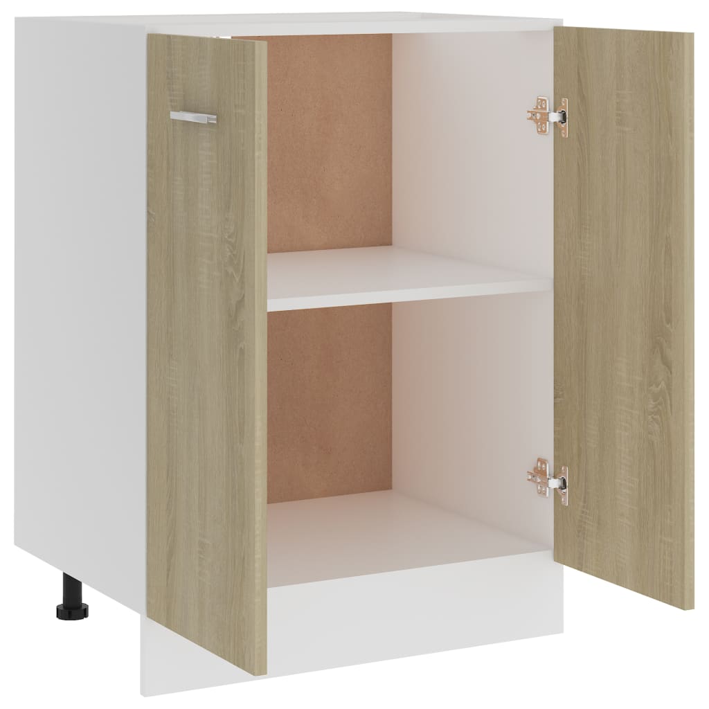 Bottom Cabinet Sonoma Oak 60x46x81.5 cm Chipboard- Kitchen Cabinets - HomeShopIreland - Home Shop Ireland - Kitchen Cabinets - Bottom Cabinet Sonoma Oak 60x46x81.5 cm Chipboard