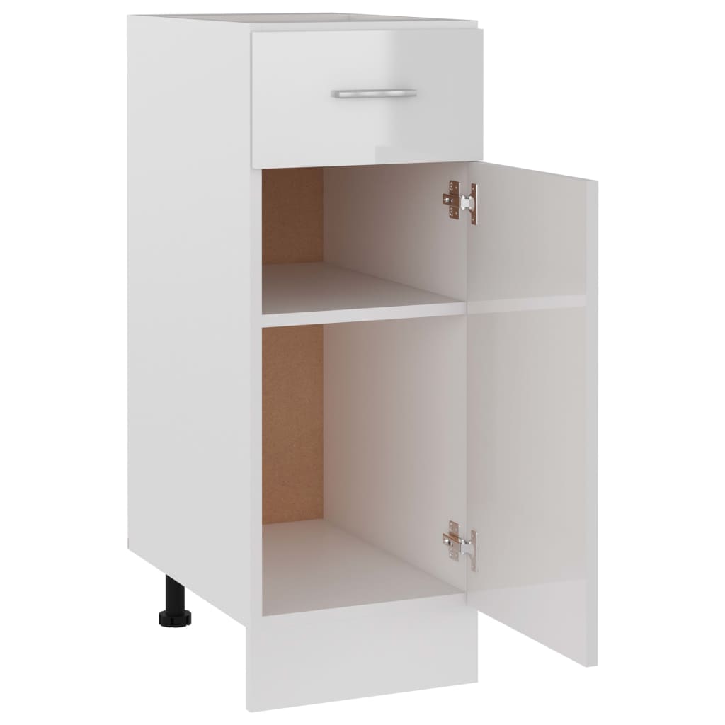 Drawer Bottom Cabinet High Gloss White 30x46x81.5 cm Chipboard- Kitchen Cabinets - HomeShopIreland - Home Shop Ireland - Kitchen Cabinets - Drawer Bottom Cabinet High Gloss White 30x46x81.5 cm Chipboard