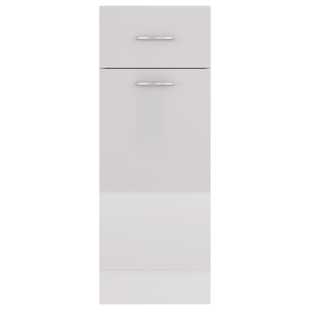 Drawer Bottom Cabinet High Gloss White 30x46x81.5 cm Chipboard- Kitchen Cabinets - HomeShopIreland - Home Shop Ireland - Kitchen Cabinets - Drawer Bottom Cabinet High Gloss White 30x46x81.5 cm Chipboard