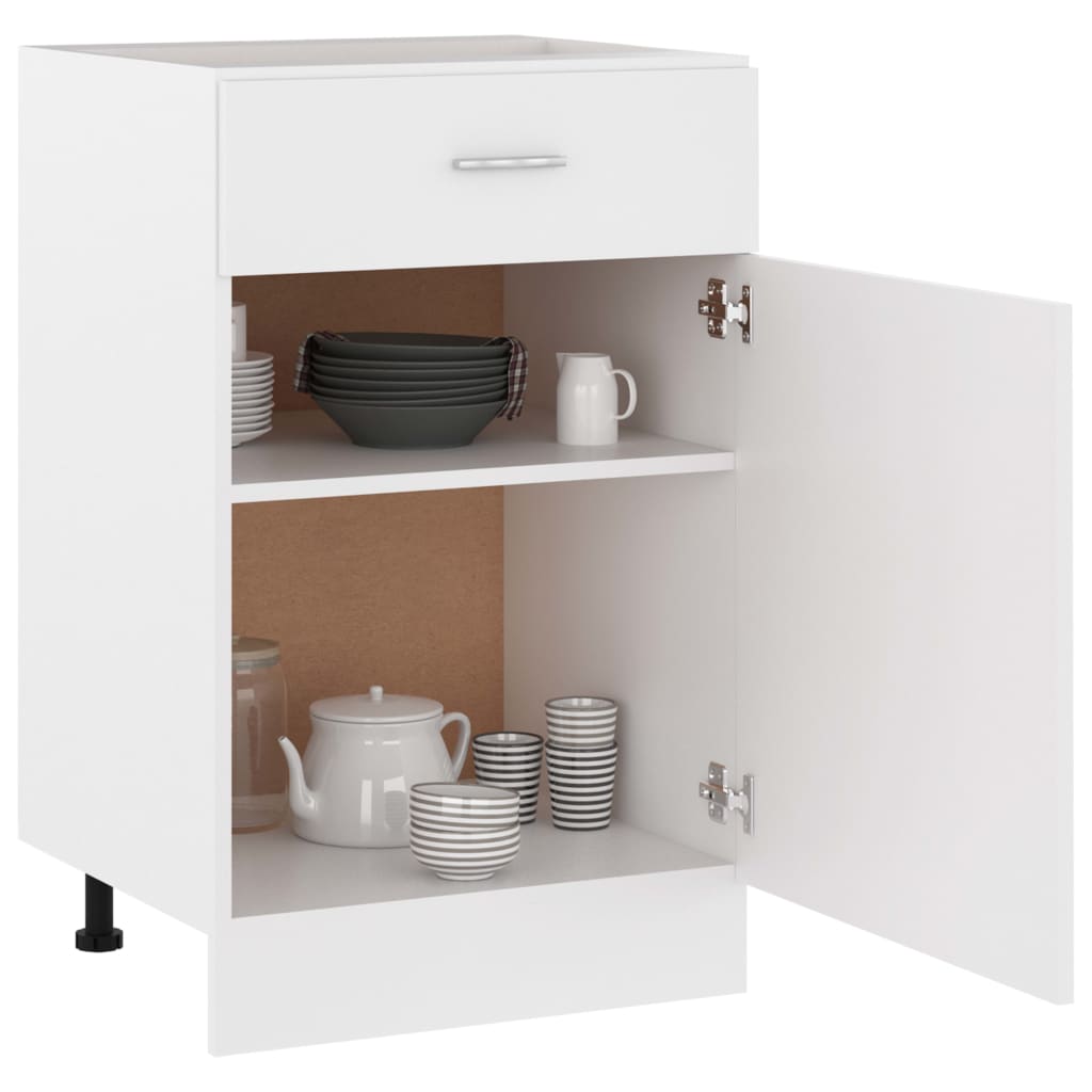 Drawer Bottom Cabinet White 50x46x81.5 cm Chipboard- Kitchen Cabinets - HomeShopIreland - Home Shop Ireland - Kitchen Cabinets - Drawer Bottom Cabinet White 50x46x81.5 cm Chipboard