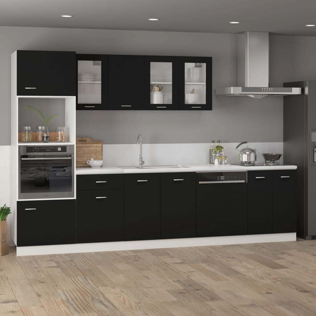 Drawer Bottom Cabinet Black 50x46x81.5 cm Chipboard- Kitchen Cabinets - HomeShopIreland - Home Shop Ireland - Kitchen Cabinets - Drawer Bottom Cabinet Black 50x46x81.5 cm Chipboard