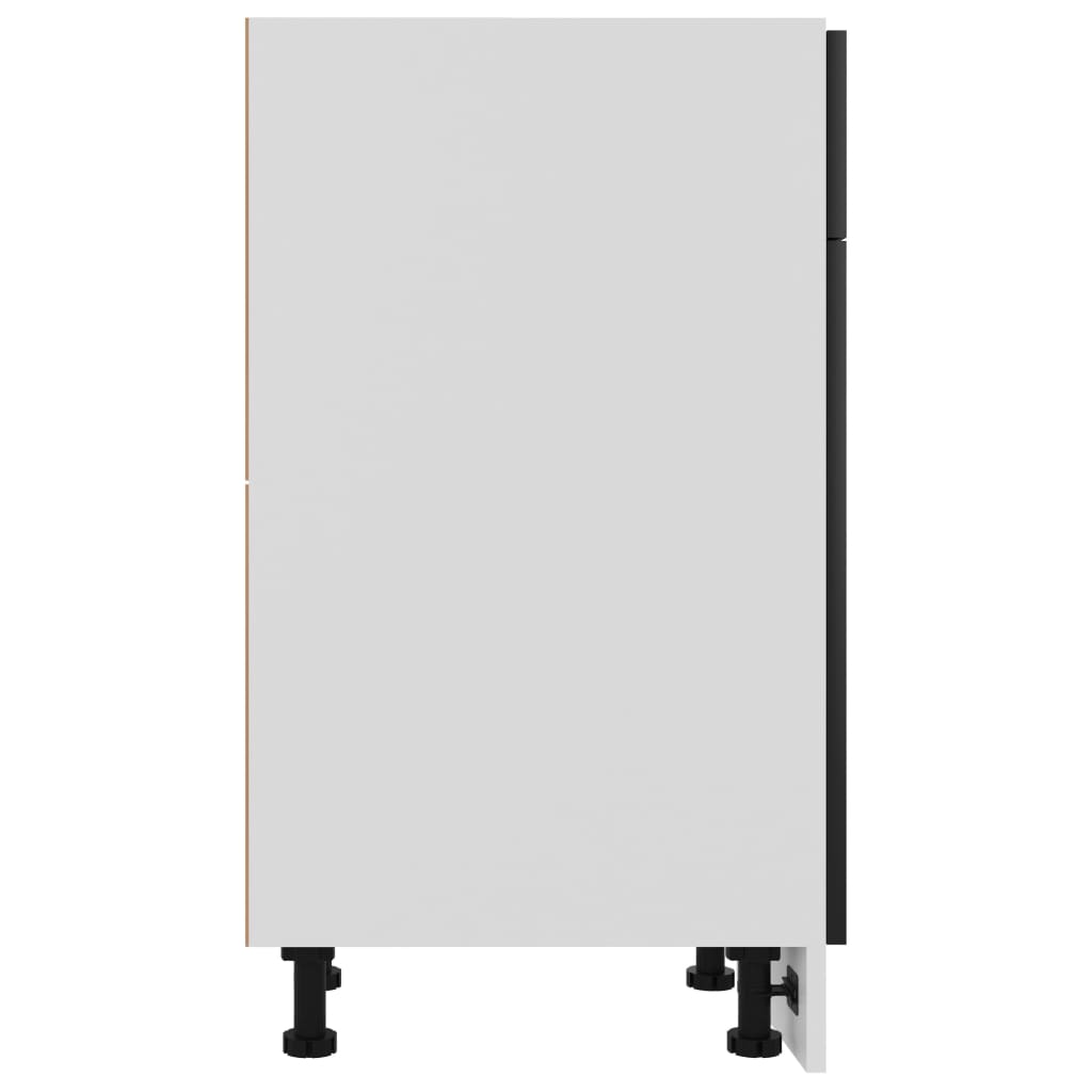 Drawer Bottom Cabinet Black 50x46x81.5 cm Chipboard- Kitchen Cabinets - HomeShopIreland - Home Shop Ireland - Kitchen Cabinets - Drawer Bottom Cabinet Black 50x46x81.5 cm Chipboard