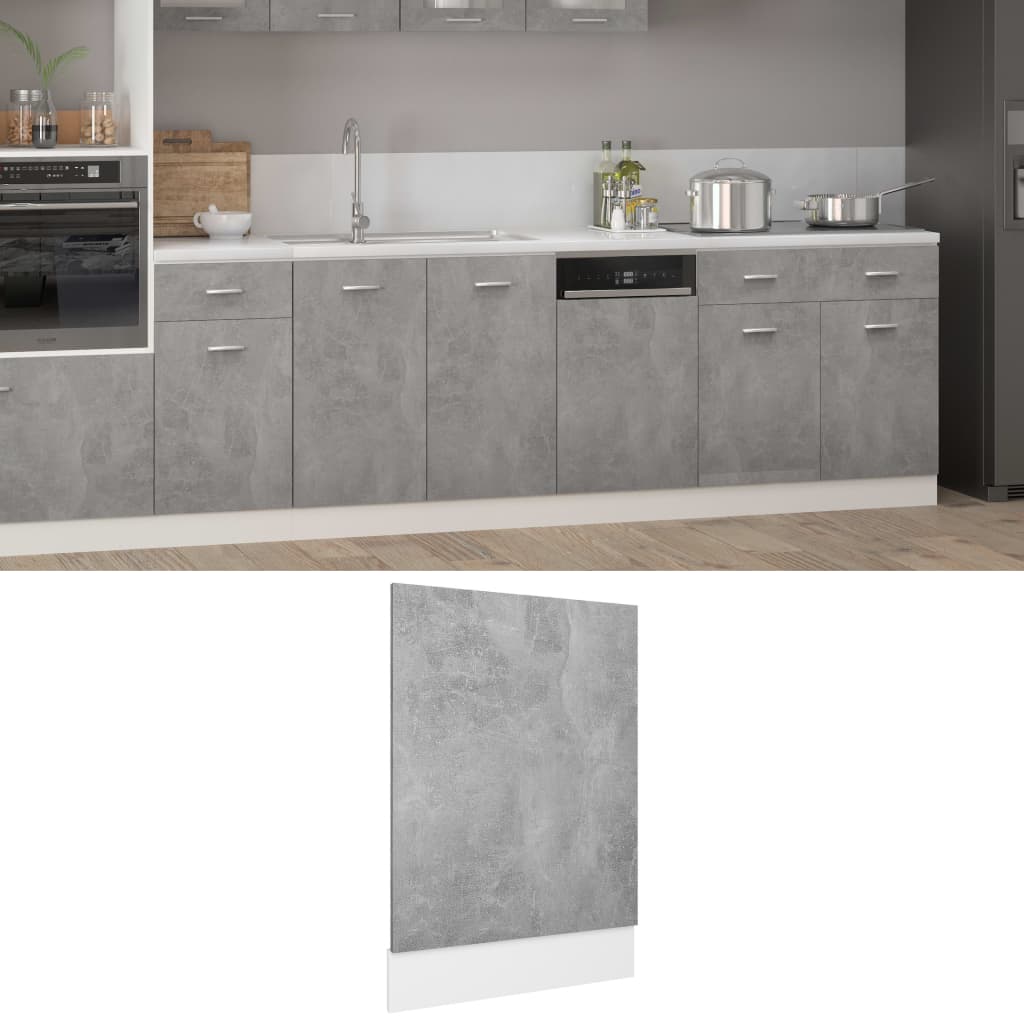 Dishwasher Panel Concrete Grey 45x3x67 cm Chipboard- Kitchen Cabinets - HomeShopIreland - Home Shop Ireland - Kitchen Cabinets - Dishwasher Panel Concrete Grey 45x3x67 cm Chipboard