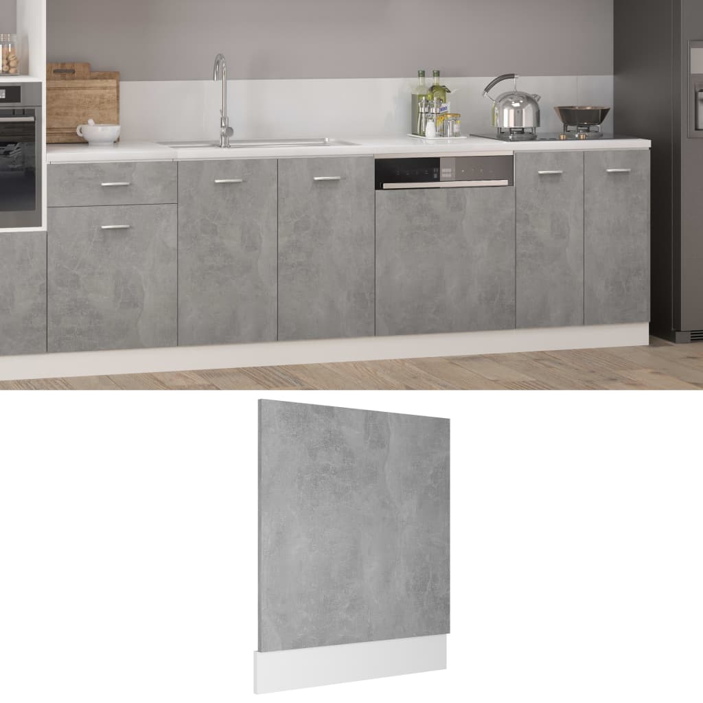 Dishwasher Panel Concrete Grey 59.5x3x67 cm Chipboard- Kitchen Cabinets - HomeShopIreland - Home Shop Ireland - Kitchen Cabinets - Dishwasher Panel Concrete Grey 59.5x3x67 cm Chipboard