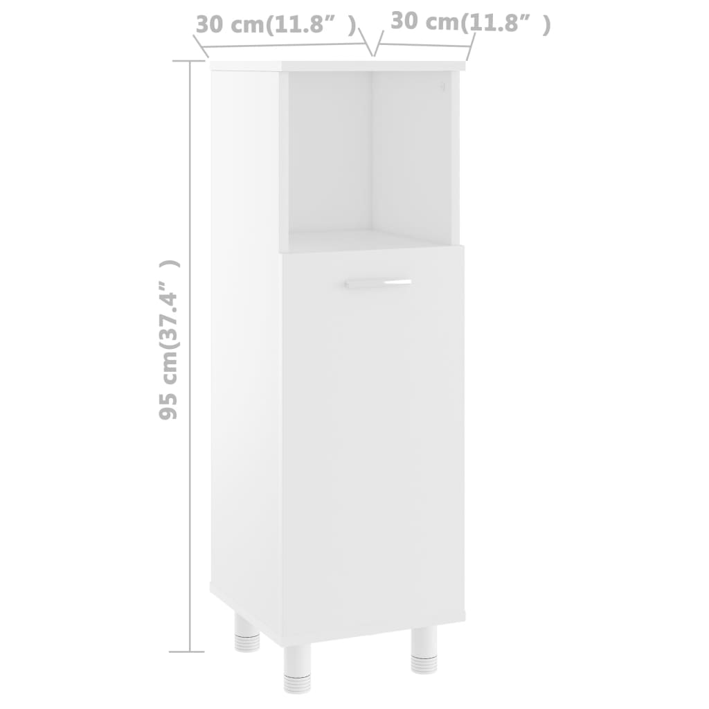 Bathroom Cabinet White 30x30x95 cm Chipboard- Bathroom Furniture Sets - HomeShopIreland - Home Shop Ireland - Bathroom Furniture Sets - Bathroom Cabinet White 30x30x95 cm Chipboard