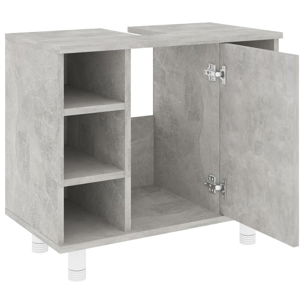 Bathroom Cabinet Concrete Grey 60x32x53.5 cm Chipboard- Bathroom Furniture Sets - HomeShopIreland - Home Shop Ireland - Bathroom Furniture Sets - Bathroom Cabinet Concrete Grey 60x32x53.5 cm Chipboard